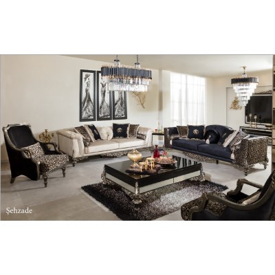 SEHZADE BLACK Royal Sofa set