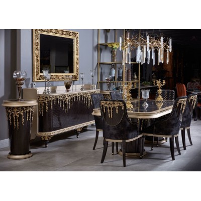 Black gold Royal dining set